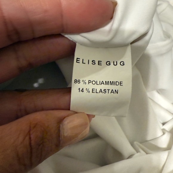 Elise Gug Elegant White Sleeveless Dress Size 40/L - Picture 8 of 10